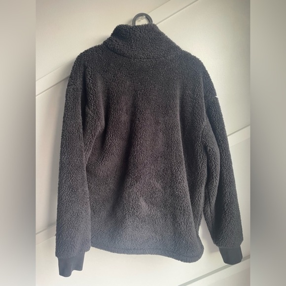 PINK Victoria's Secret Half Zip Teddy Sherpa Sweatshirt Pullover size S - Picture 6 of 8